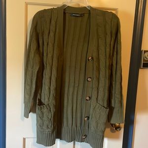 Army green cardigan!
